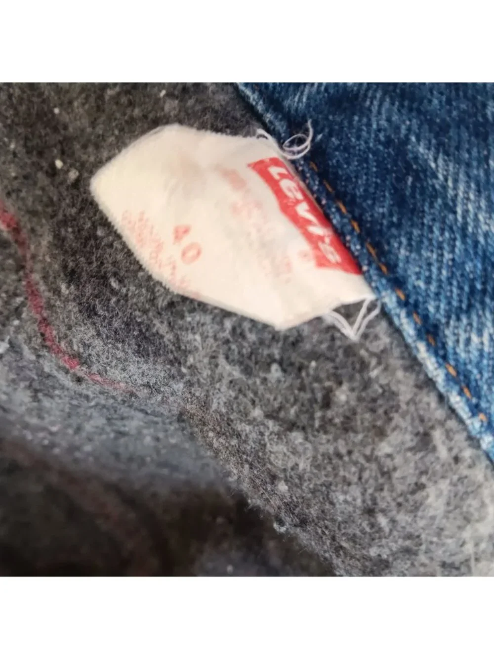 True Vintage Medium 1990's Levis Denim Trucker Jacket Tiger Blanket 70506-0316 - Picture 12 of 12